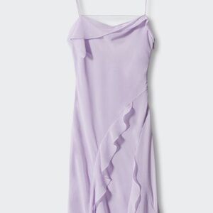 Mango Purple Ruffle Dress